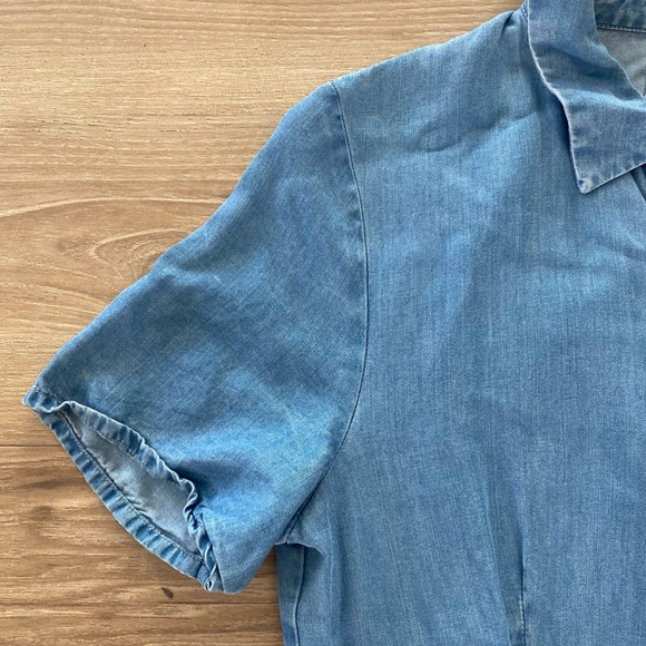 ZARA DENIM MAXI DRESS MEDIUM SIZE - Picture 8 of 12